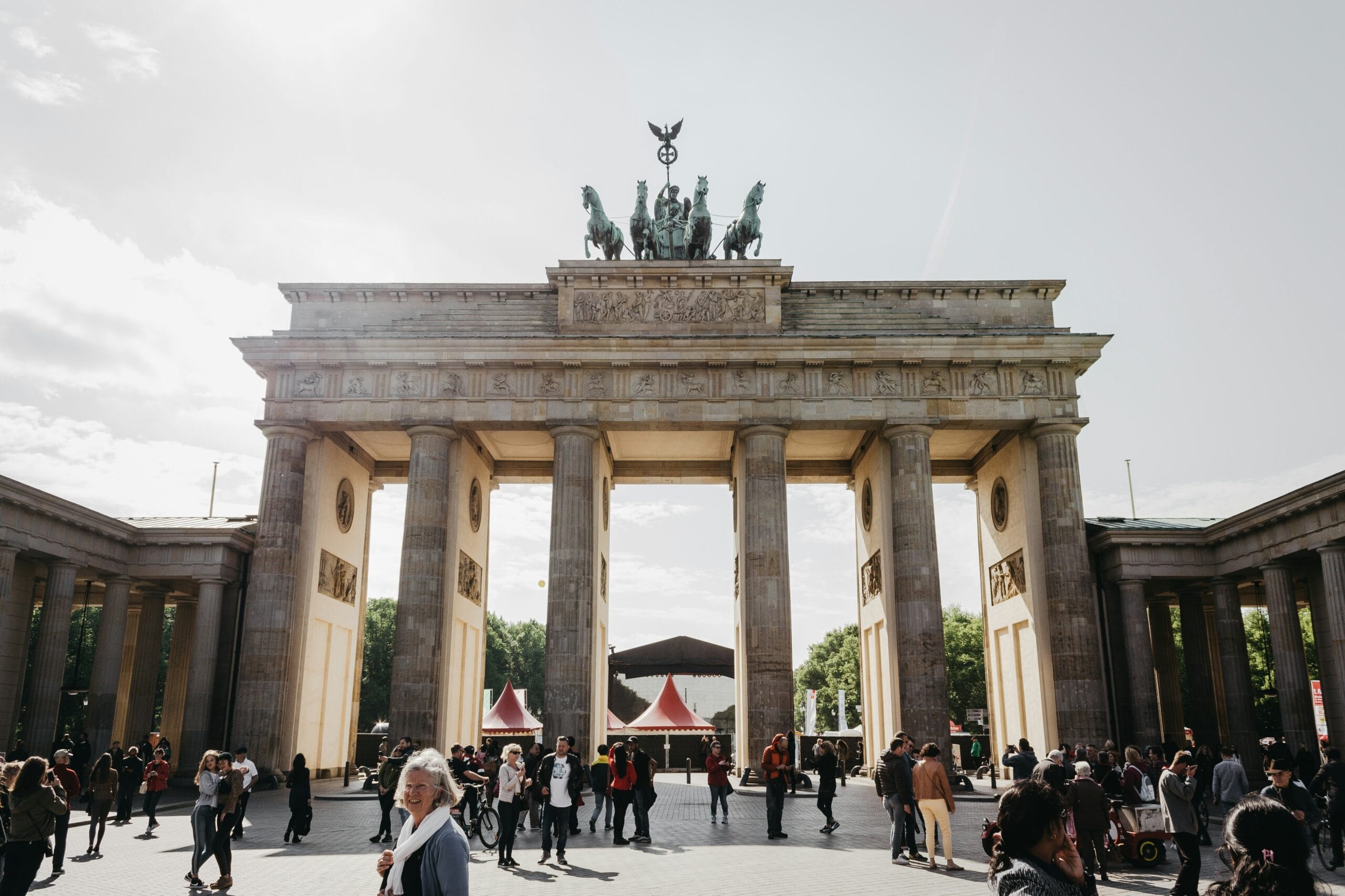 Brandenburg Gate in the heart of central Berlin