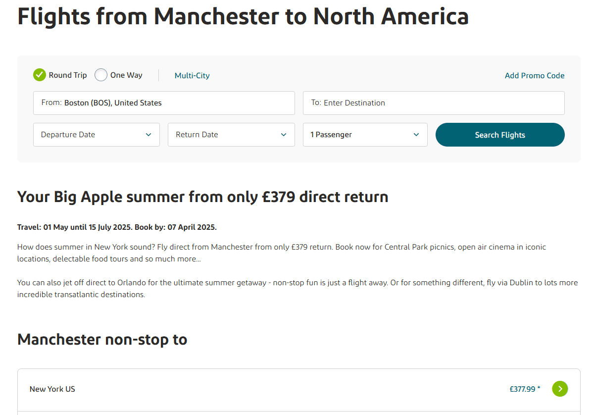 Aer Lingus screenshot