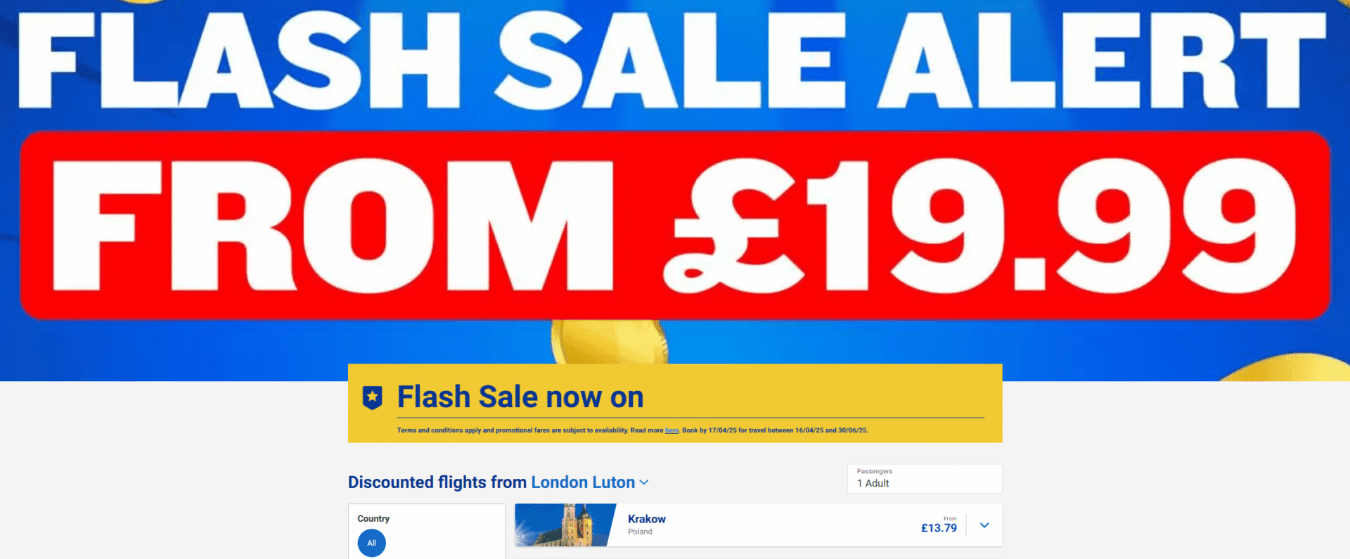 Ryanair Flash Sale