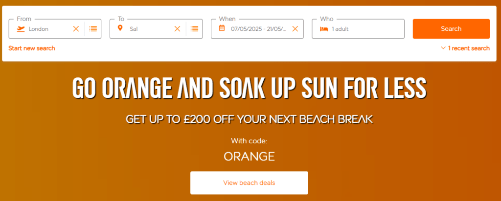 easyjet sale screenshot