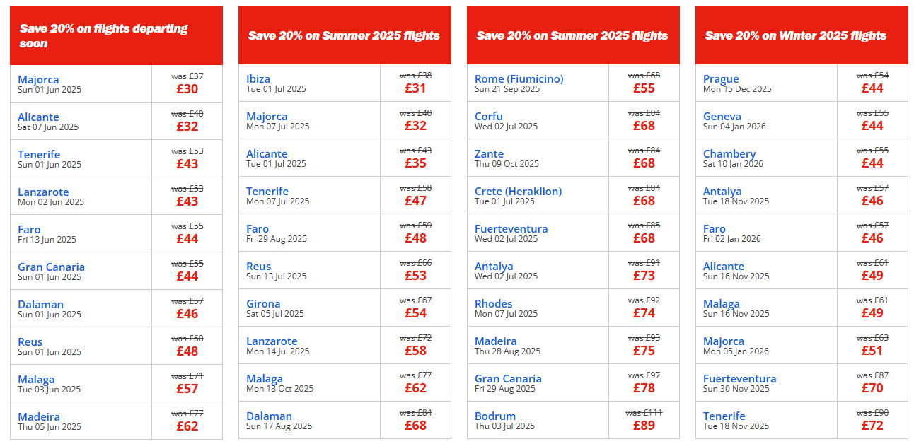 Jet2 Summer Flight Sale