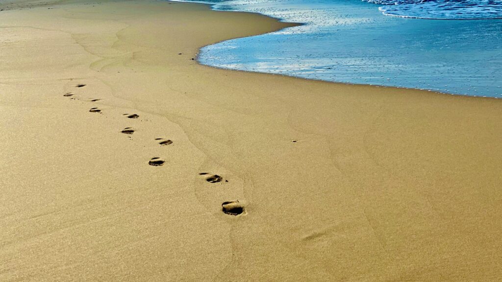 Beach footprints
