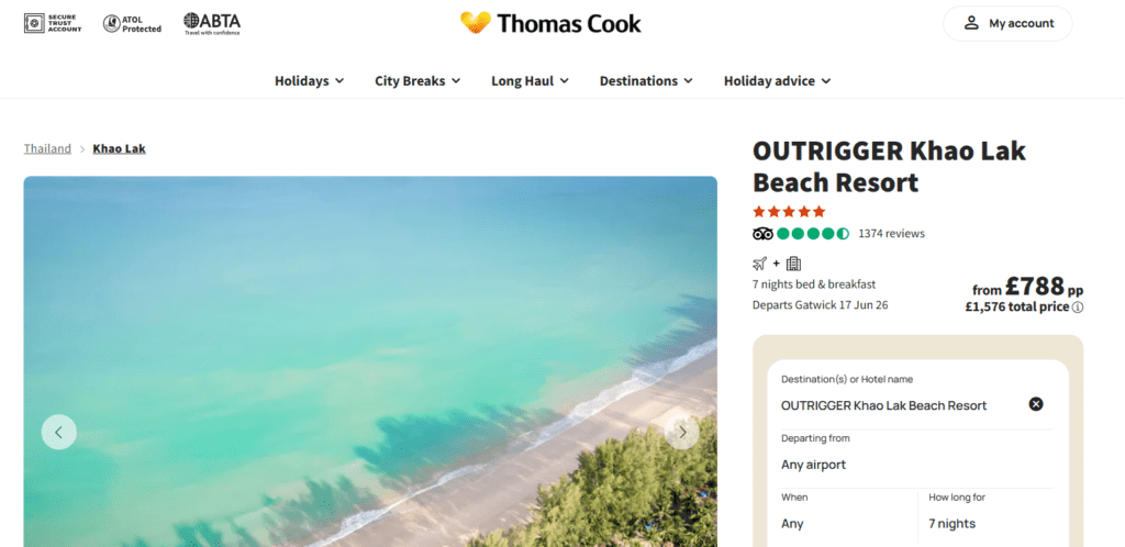 thailand beach holiday