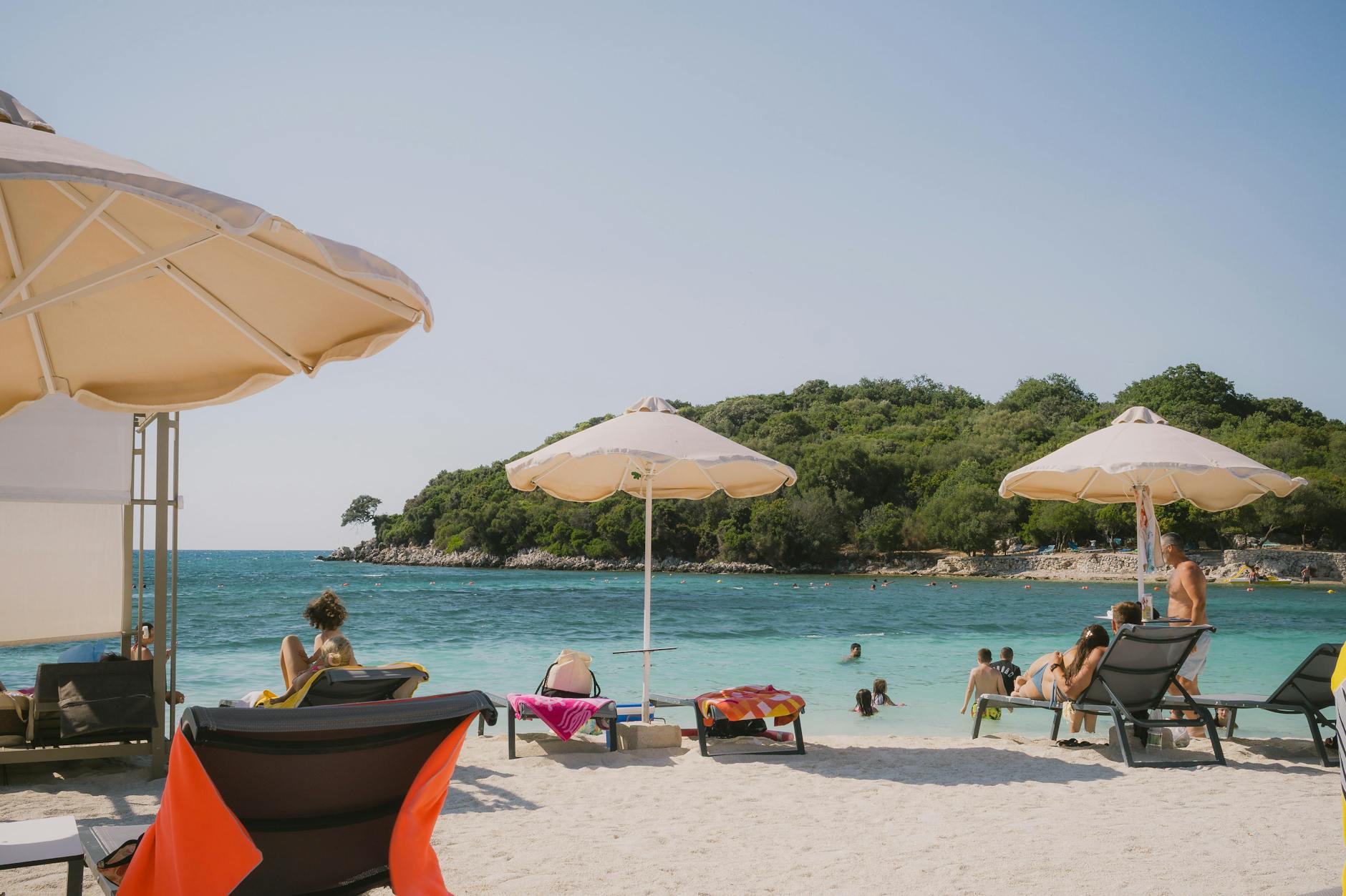 relaxing beach day at ksamil albania