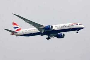 British Airways aircraft in flight