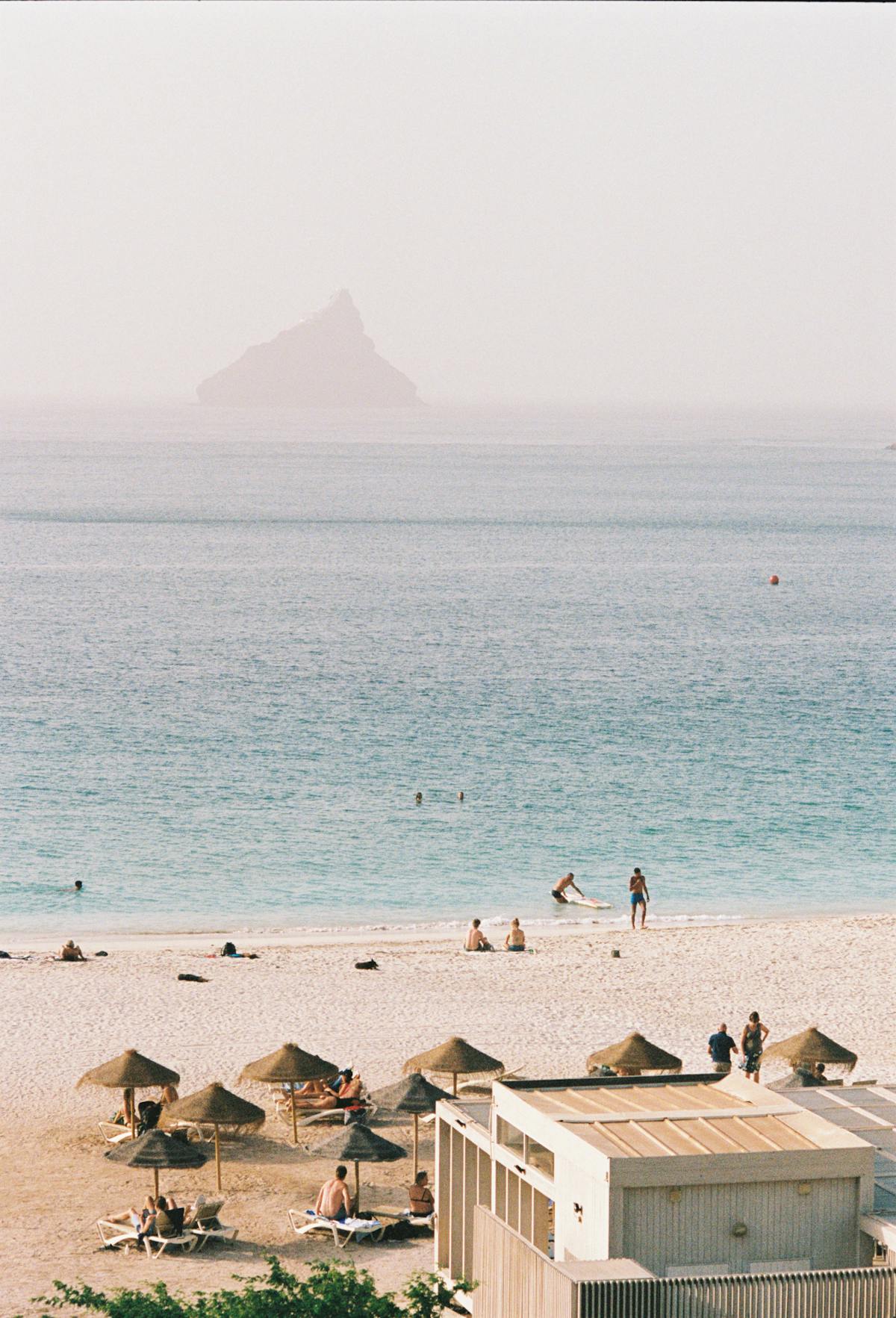 Beach and sea at Sal Island, Cape Verde, with clear turquoise water