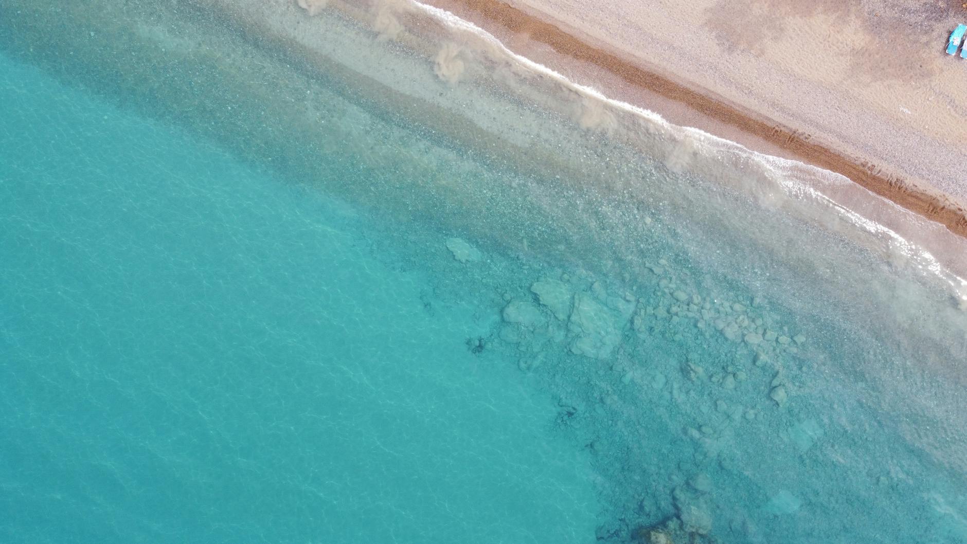 Clear turquoise waters and sandy shore of Neo Chorio, Cyprus