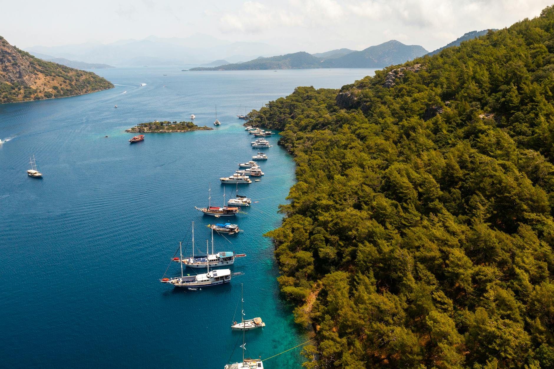 Göcek Bay, Fethiye — traditional gulet boats moored in calm waters
