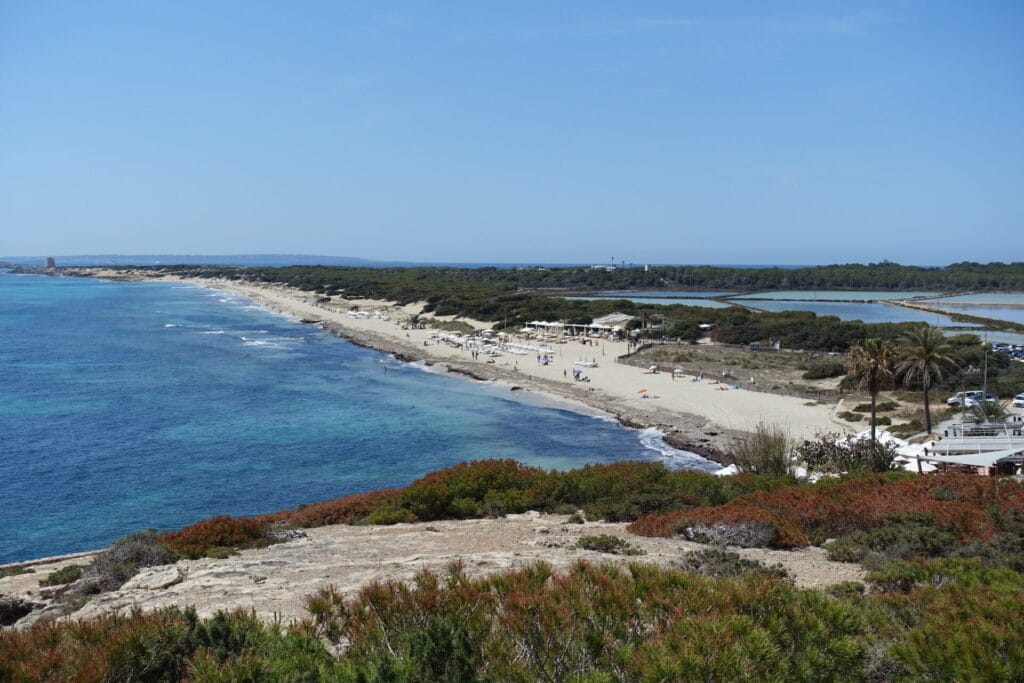 Es Cavallet beach in Ibiza, Spain