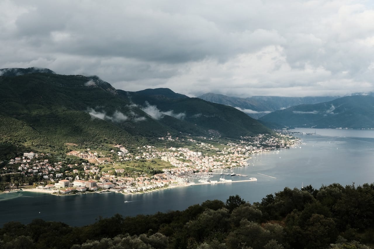 View over Herceg Novi, Montenegro's coastal old town