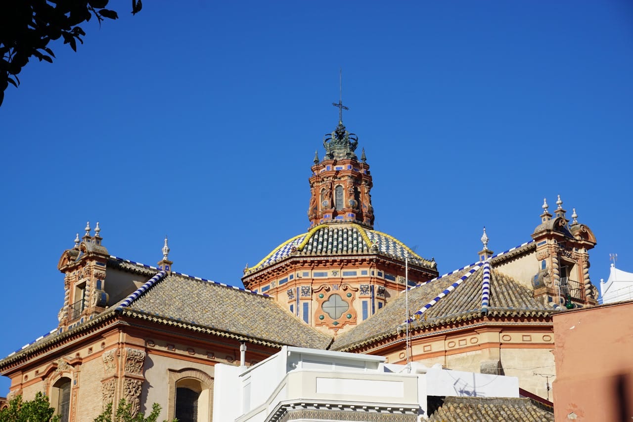 Historic Spanish church with ornate architecture in Seville