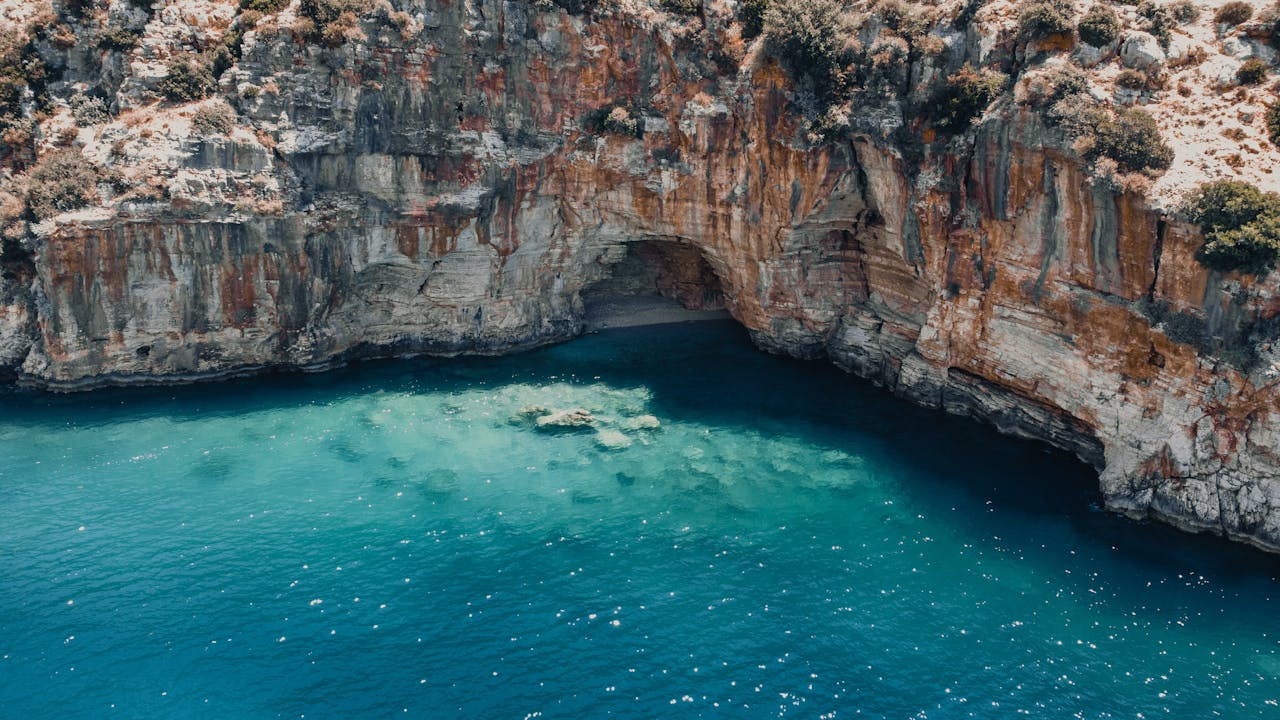 A cove on the sea coast at Antalya, Turkey
