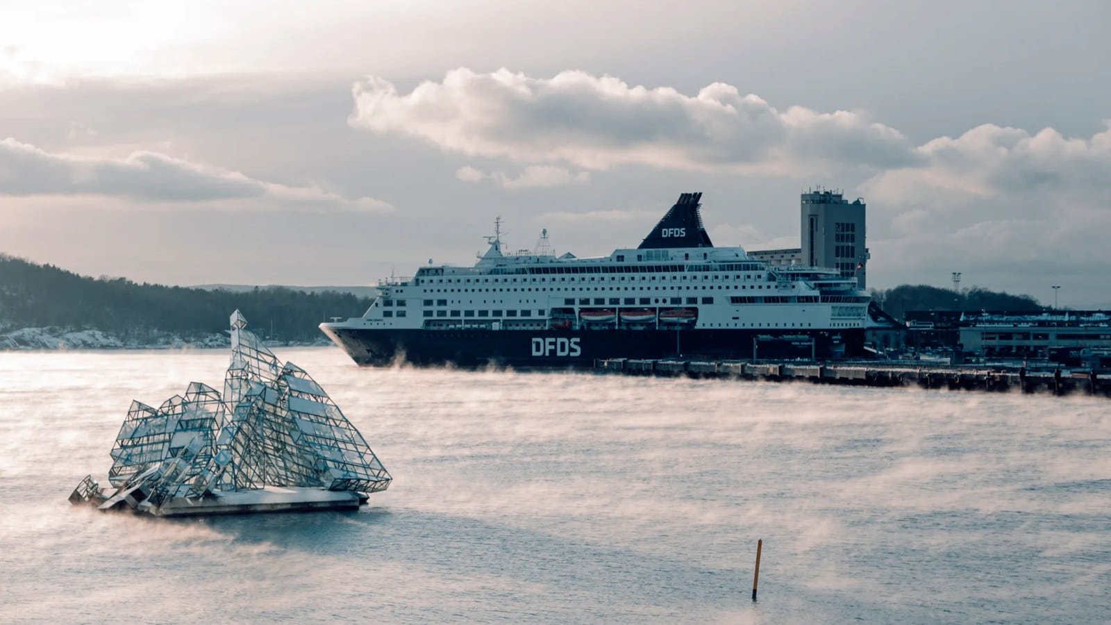 DFDS ferry on the water for a Dover to France ferry deal