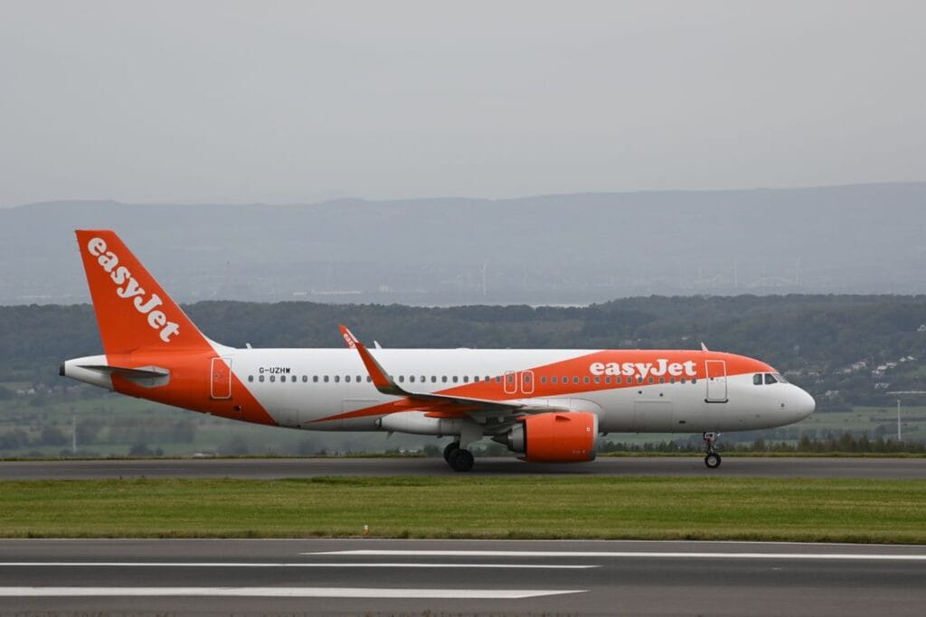 easyJet Airbus A320 at Bristol Airport