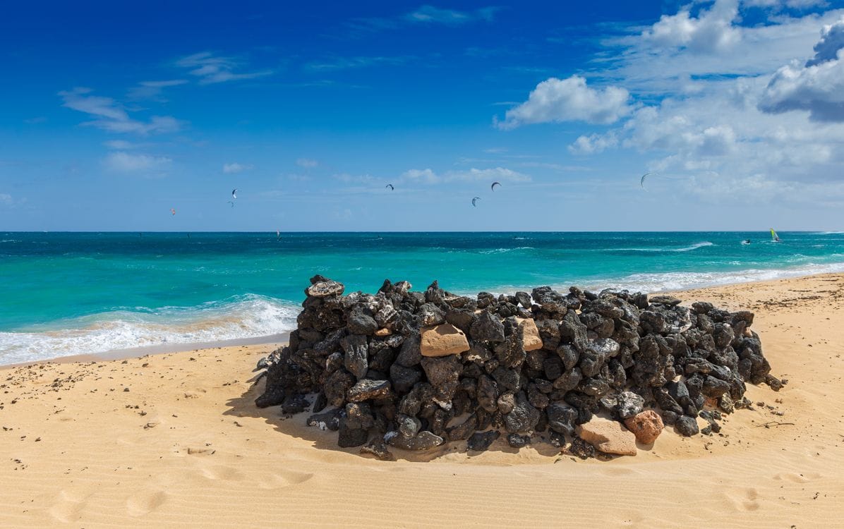 Coastal landscape and ocean view in Fuerteventura Canary Islands
