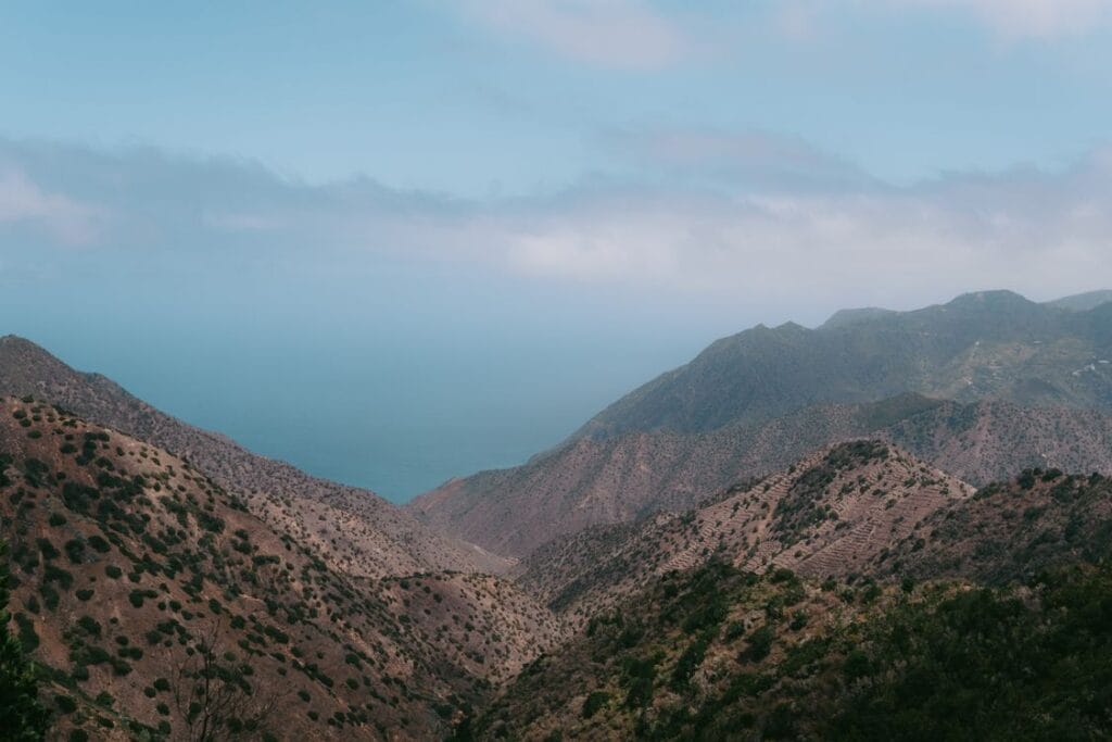 la gomera budget travel — Vallehermoso mountains and coast, La Gomera, Canary Islands