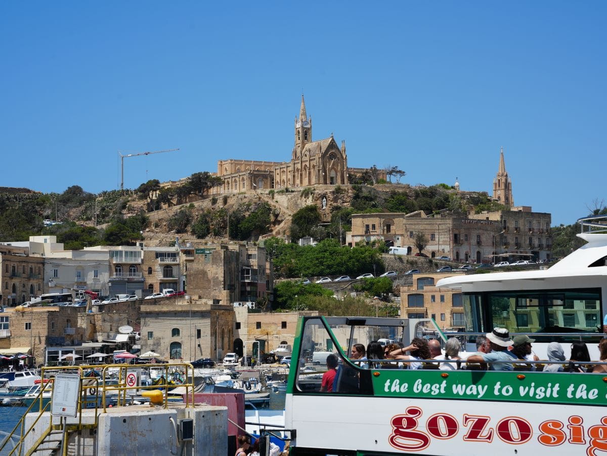 Gozo's hilltop church and harbour, Malta's quieter sister island
