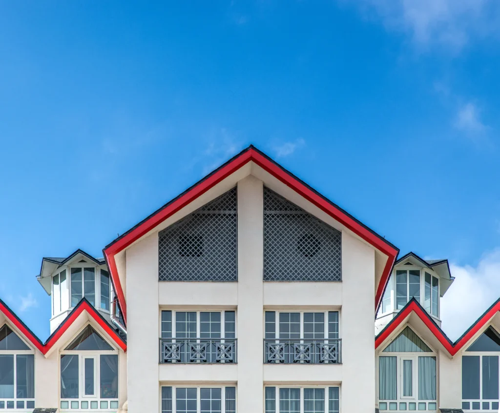 Butlin's resort building under a blue sky