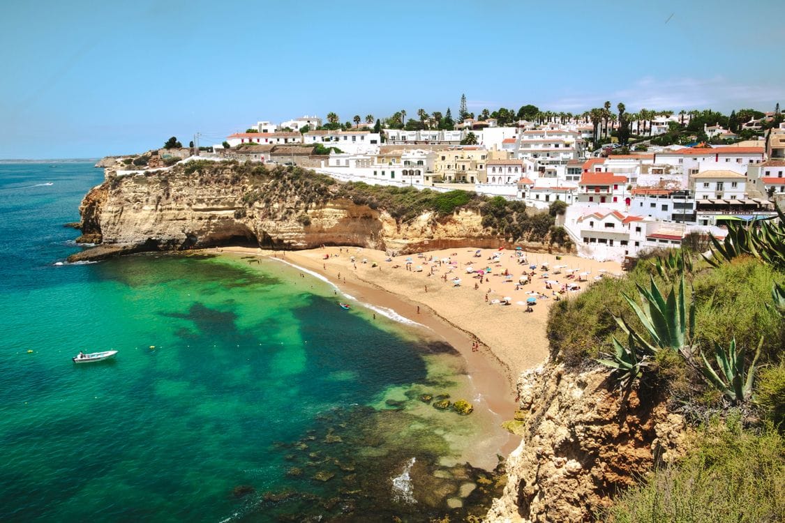 Algarve coastline at Lagos, southern Portugal