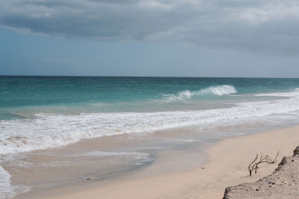 Beach and Atlantic surf on Sal, Cape Verde