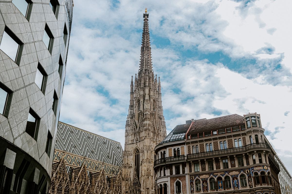 St Stephen's Cathedral (Stephansdom) rising above Vienna's historic first district