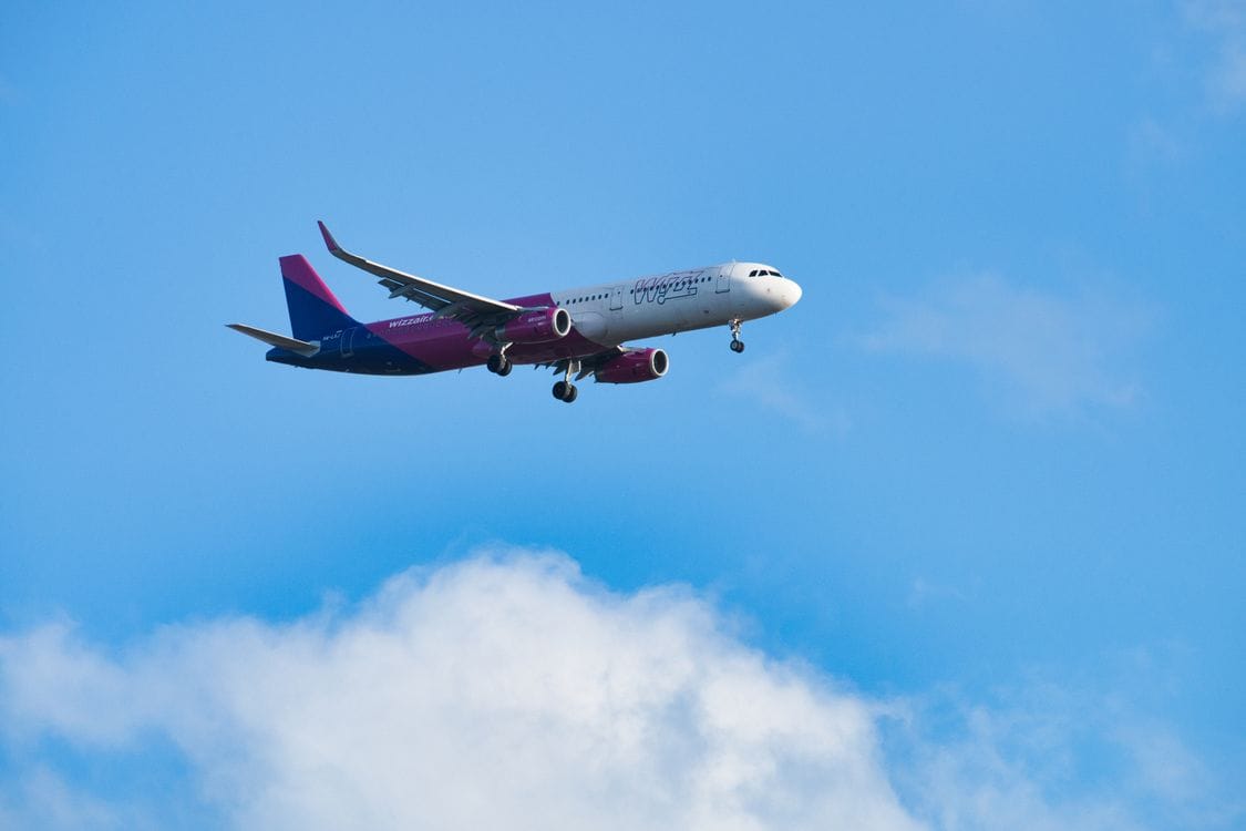 Wizz Air airplane in clear blue sky, when does Wizz Air release flights