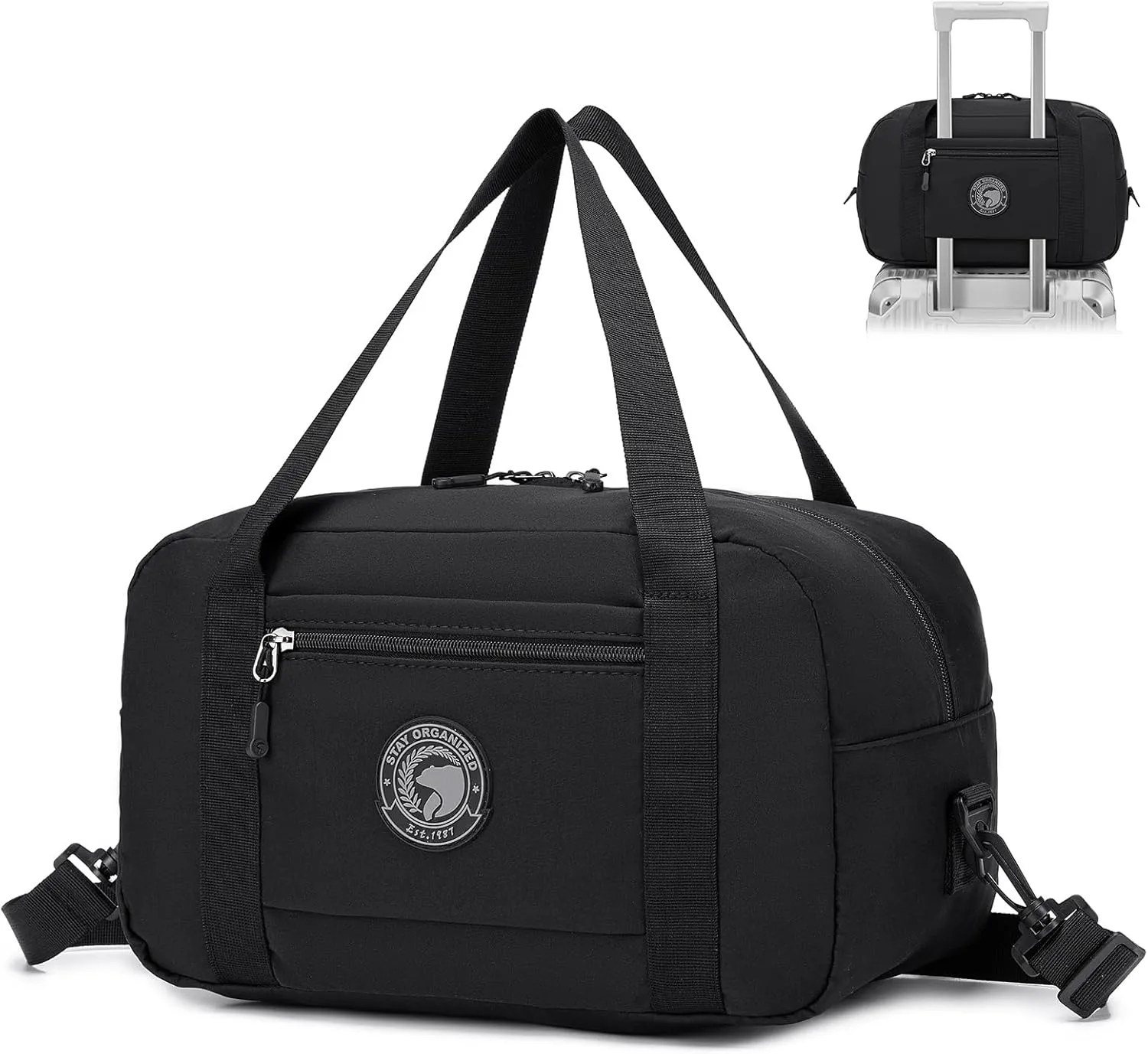 SPAHER small cabin bag 35x20x20cm with wet pocket, most pockets personal item bag for Aer Lingus