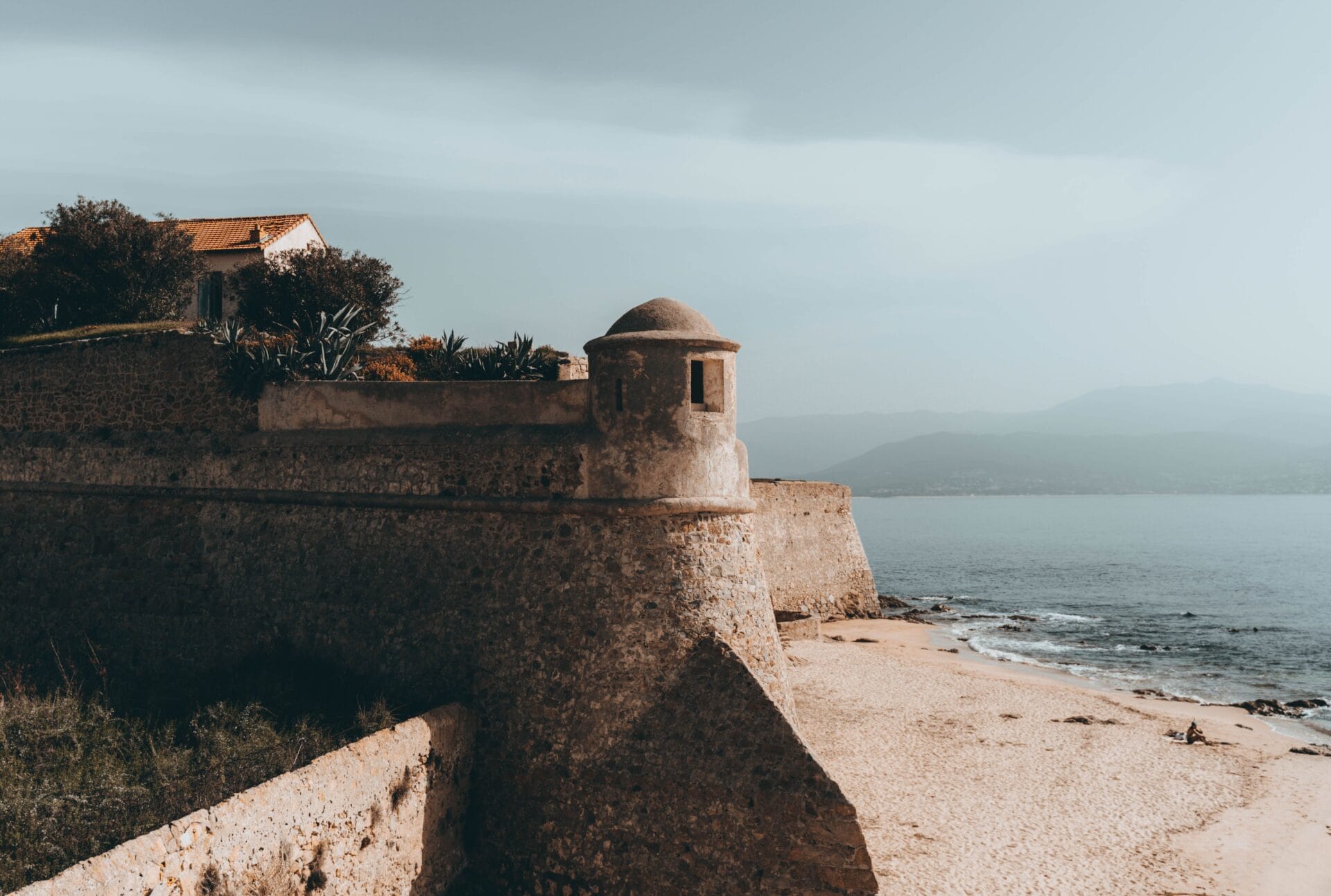 The 16th-century citadel walls in Ajaccio's old town, free to walk past at any hour