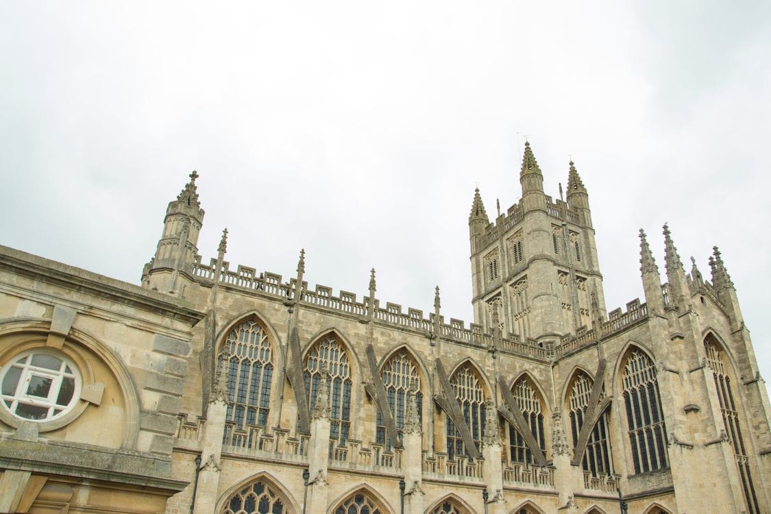 Bath holiday guide: Bath Abbey's Gothic tower seen from the city's walkable historic centre