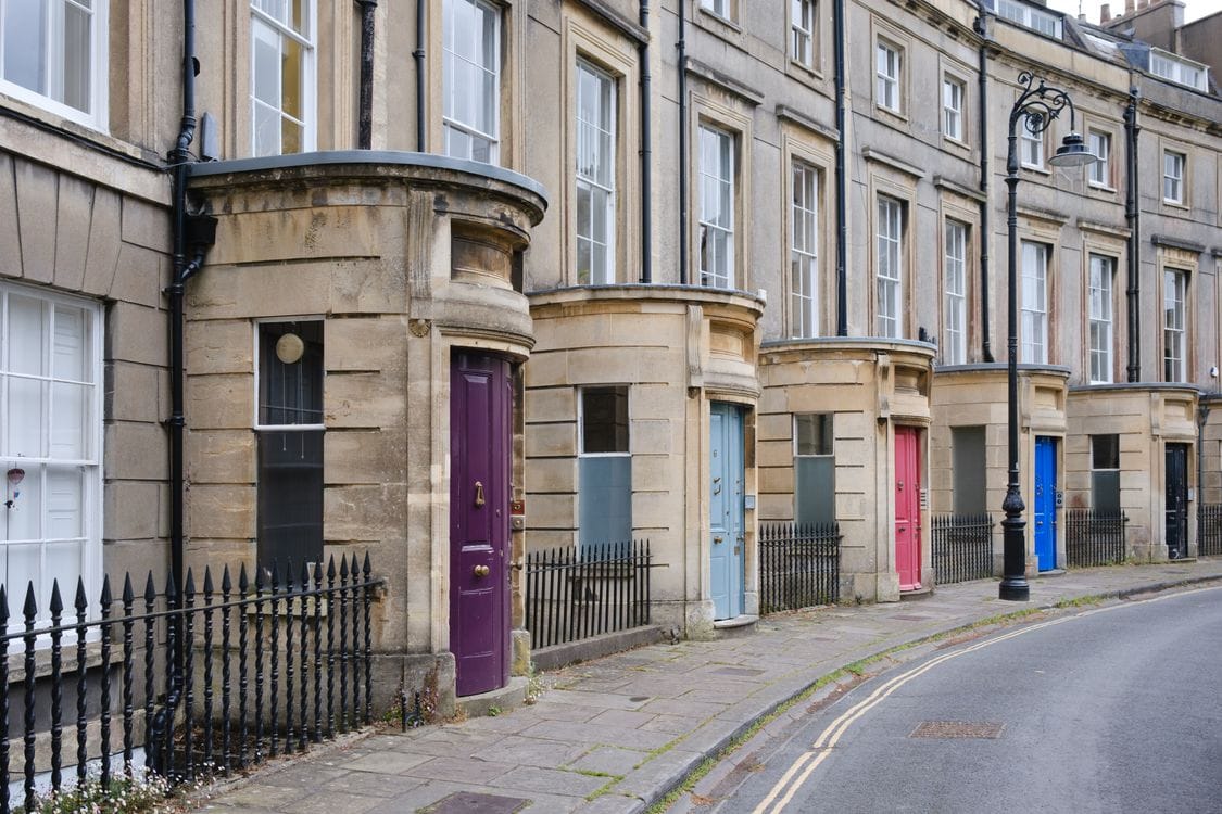 Bath holiday guide: a Georgian terrace street in central Bath, near where many of the city's restaurants sit