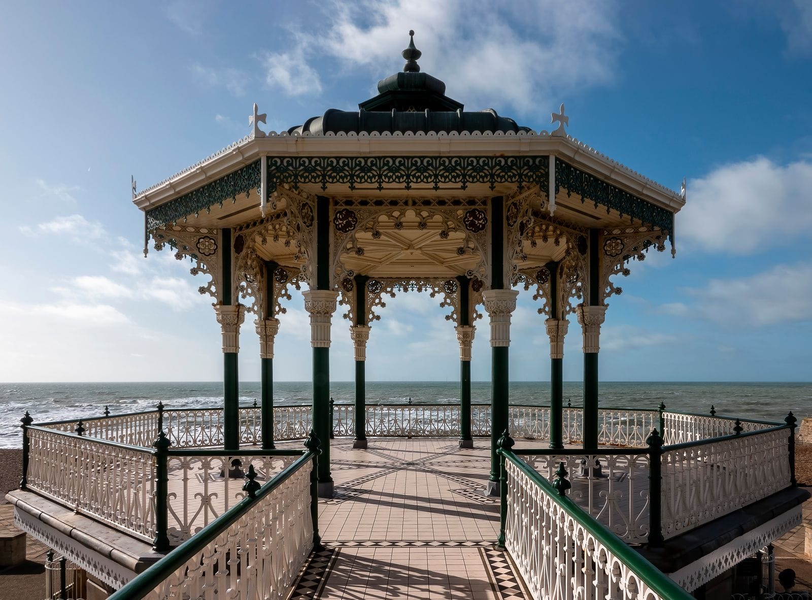 Brighton holiday guide: the restored Victorian bandstand on Brighton's seafront promenade