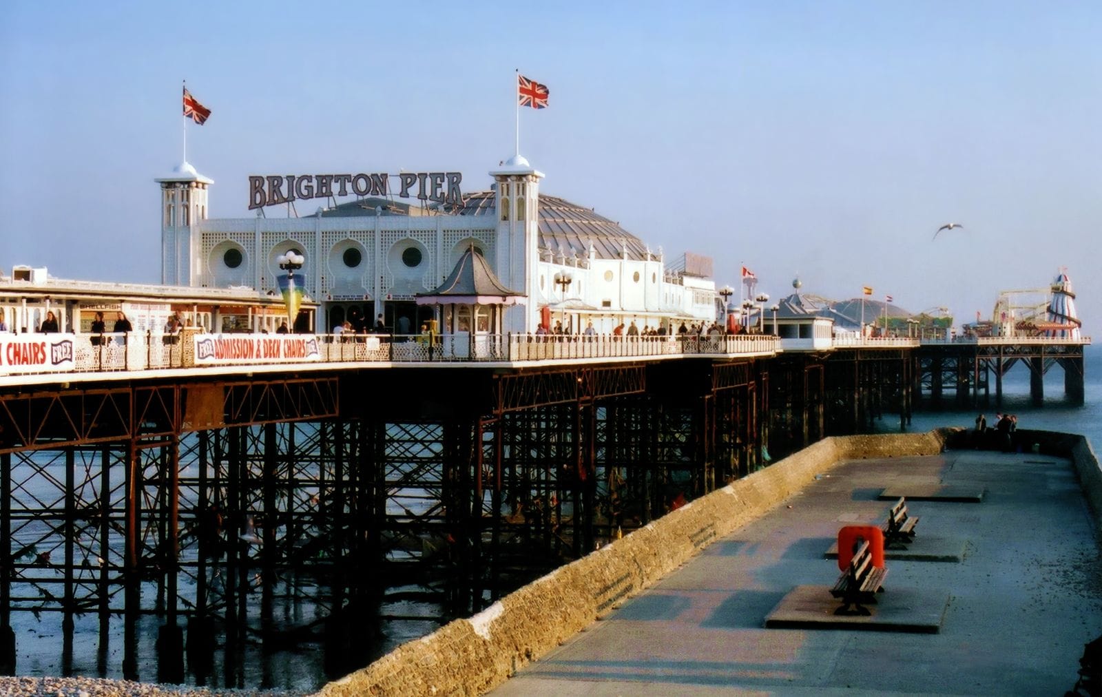 Brighton Pier at sunset, one of Brighton's most famous seafront landmarks
