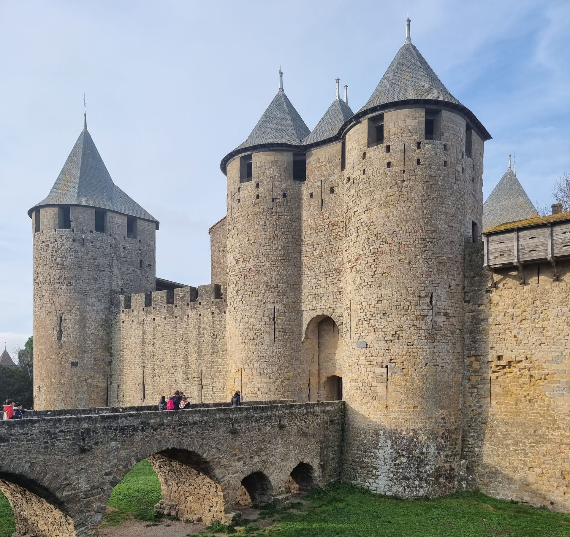The double ring of ramparts surrounding Carcassonne's Cite
