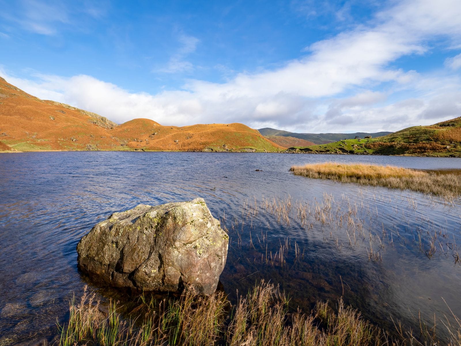 Easedale Tarn, a popular circular walk above Grasmere in the Lake District