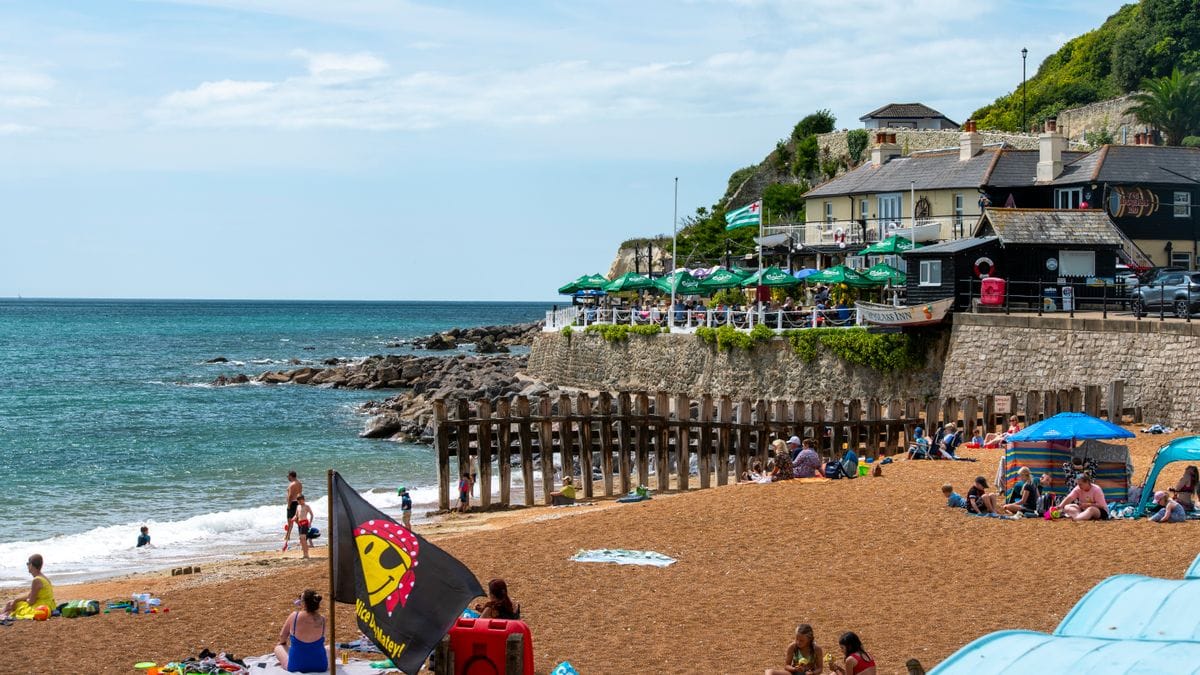Isle of Wight holiday beach and esplanade at Ventnor, home to some of the island's best dining