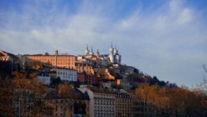 Lyon on a budget: Fourviere basilica and old town at sunset