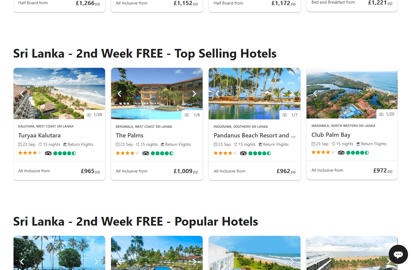 Mercury Holidays showing Pandanus Beach Resort and Spa in Sri Lanka from £962 each