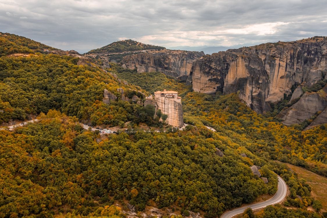 Meteora monasteries built on rock pillars, Greece