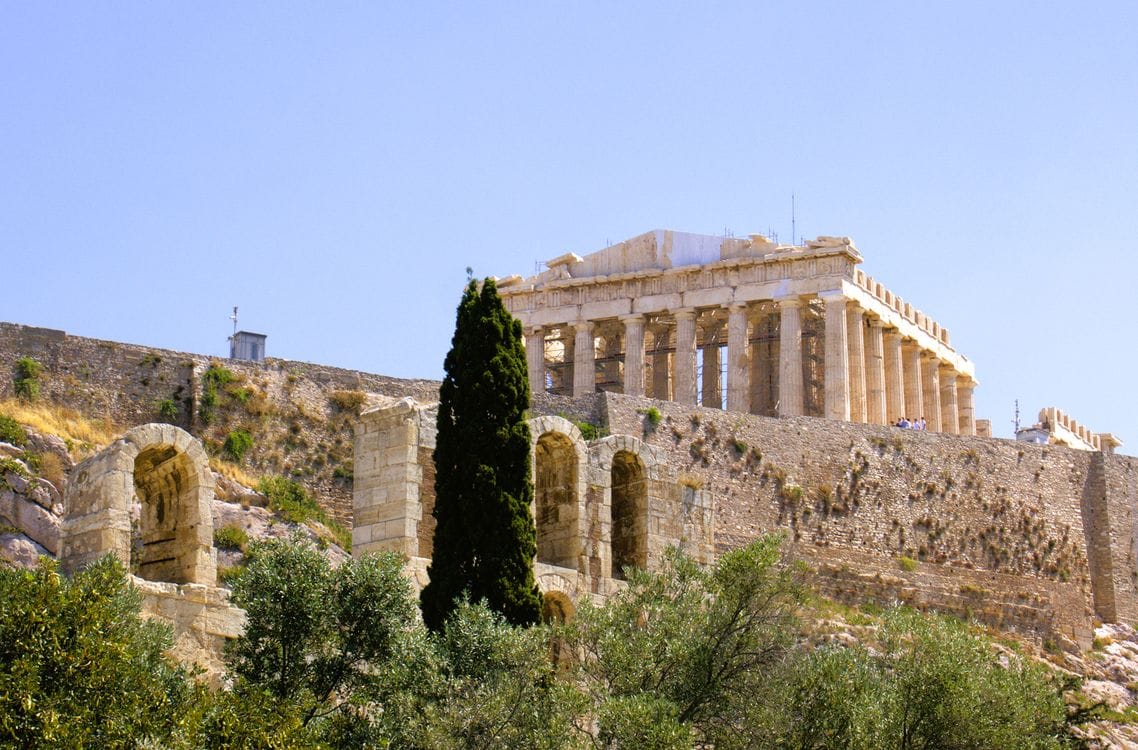 Ancient Parthenon temple on the Acropolis, Athens, Greece