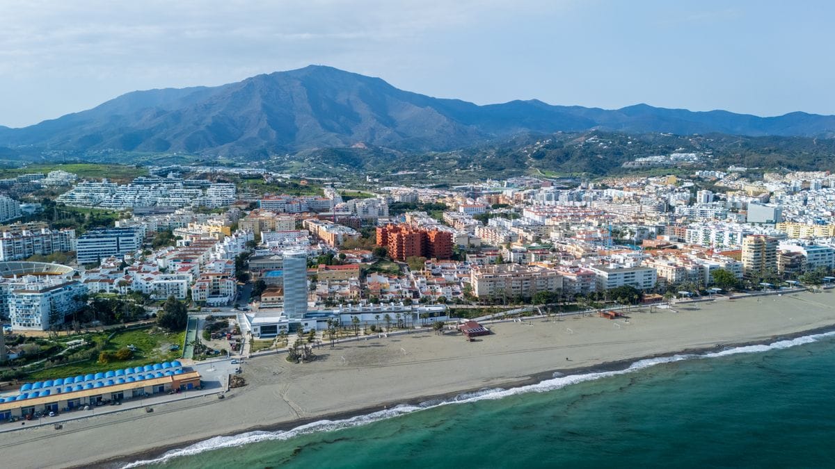 Thomas Cook holidays, aerial view of Estepona on Spain's Costa del Sol, one of its most-booked short-haul destinations