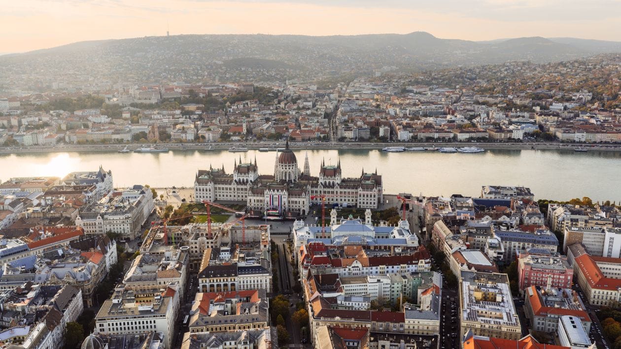 Aerial view of Budapest and the Hungarian Parliament, a TUI Holidays city break destination