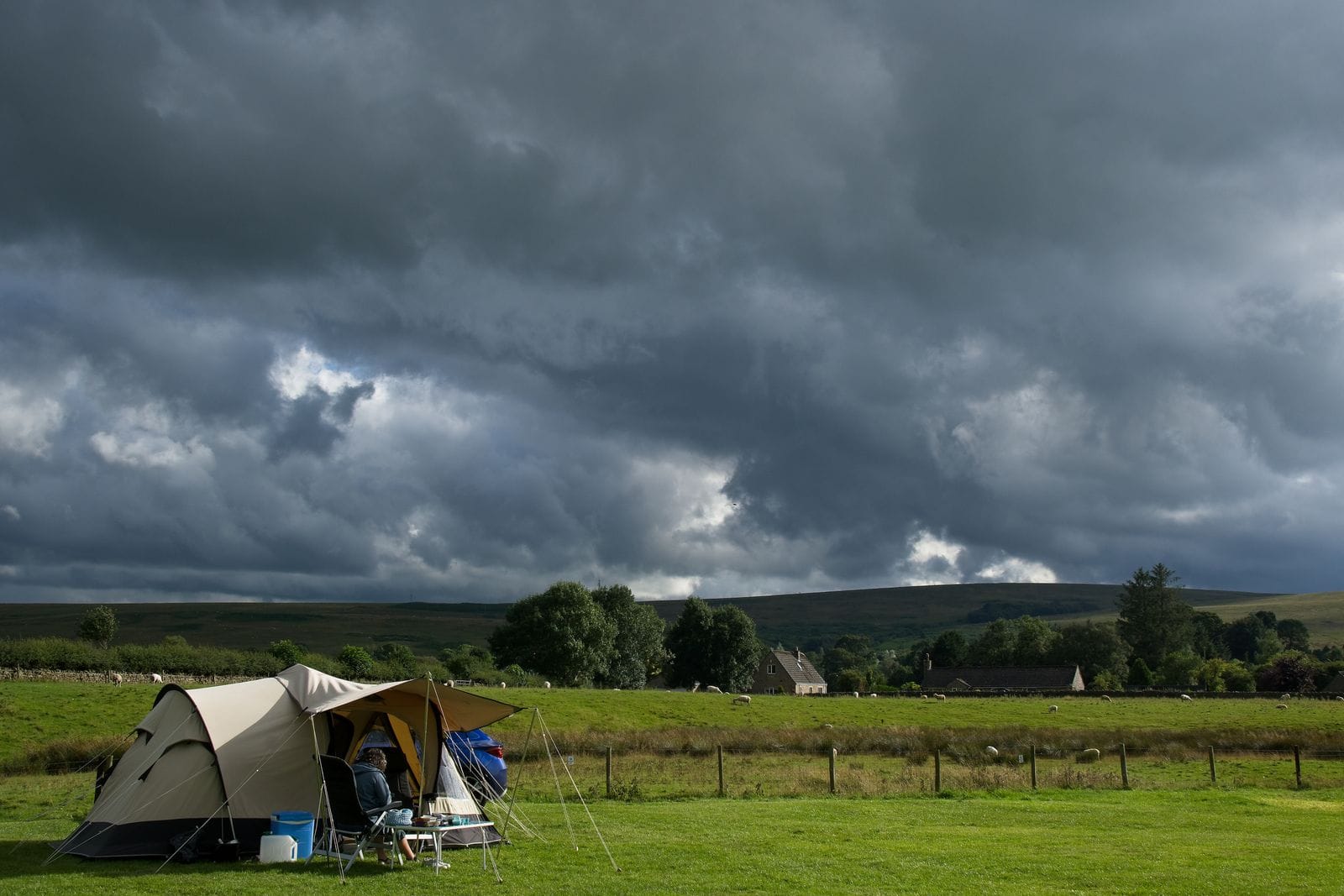 Tent campsite in Bellingham, Northumberland