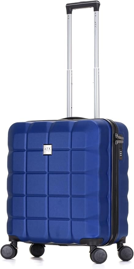 ATX Luggage 56x45x25cm 4-wheel hard shell cabin case in Midnight Blue, the budget pick for British Airways