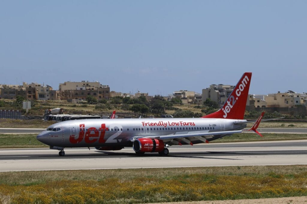 A Jet2 aircraft on the tarmac, the airline behind this Jet2 flight sale with fares from £31pp one-way