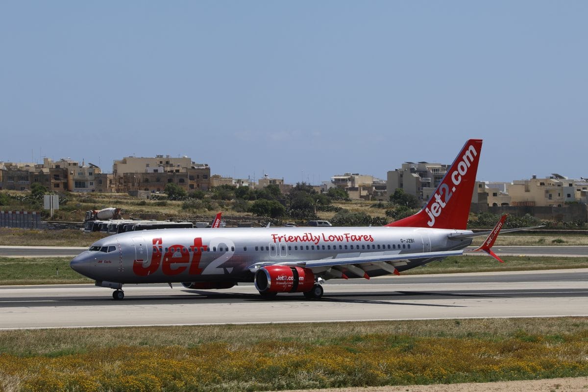A Jet2 aircraft on the tarmac, the airline behind this Jet2 flight sale with fares from £31pp one-way