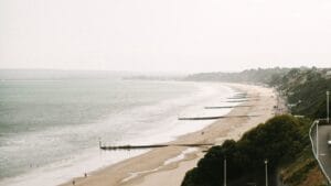British seaside coastline and beach, a fitting view for Britannia’s selected coastal entertainment breaks