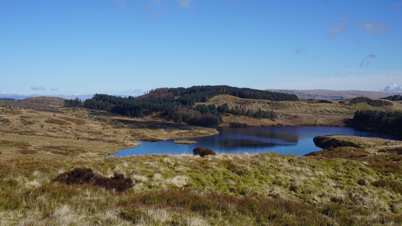 Scottish Highland loch and hills near a Highland hotel break