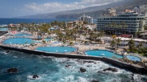 Jet2holidays discount code: seawater pools on the seafront at Puerto de la Cruz, Tenerife