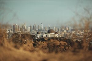 Los Angeles skyline and Griffith Observatory
