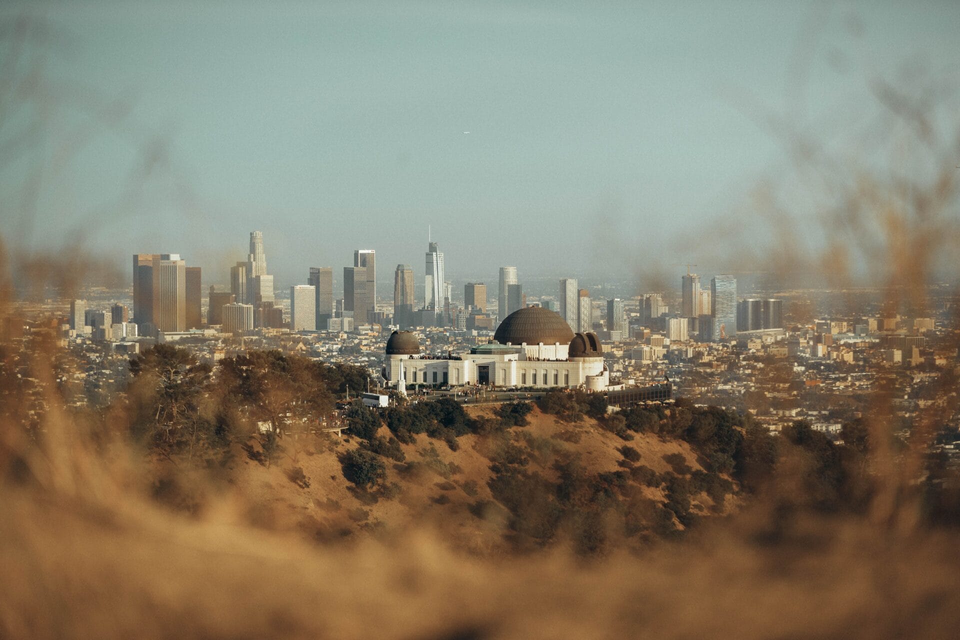Los Angeles skyline and Griffith Observatory